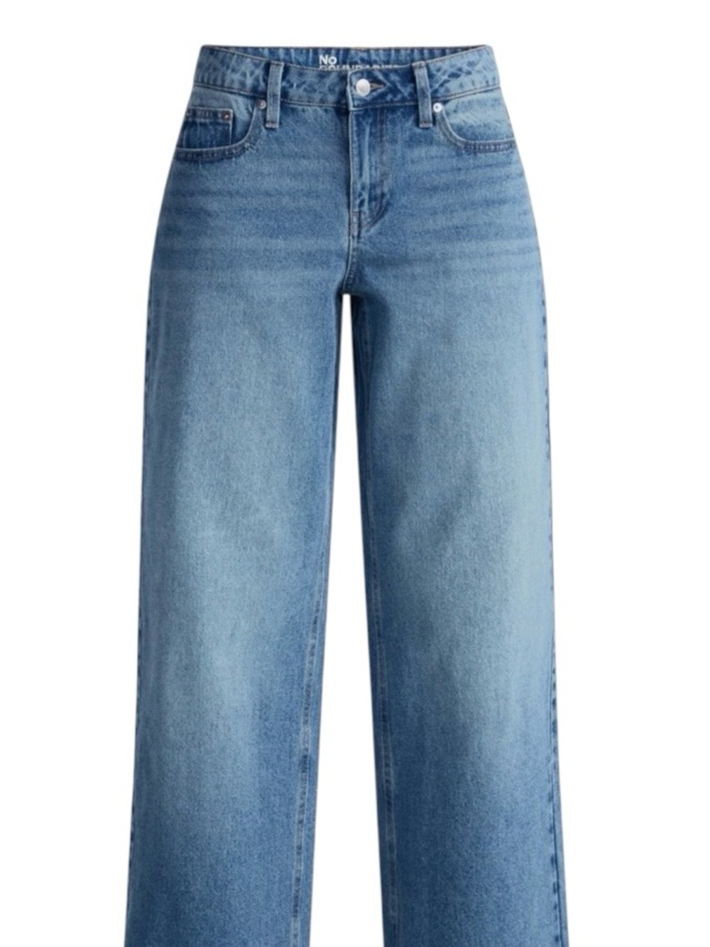 Low Rise Cotton Baggy Jeans for Women from No Boundaries